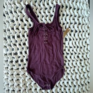 American Eagle Outfitters Essentials maroon bodysuit tank XS